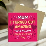 Funny Mothers Day Card For Mum Humorous Cards For Mothers Day Funny Mothers Day Card For Mum Humorous Cards For Mothers Day