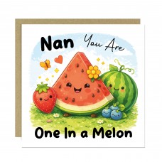 Funny Nan Card One in a Melon Mothers Day Card for Nan Pun