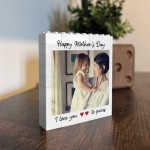 Mothers Day Gift Photo Block Personalised Gift for Mum