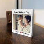 Mothers Day Gift Photo Block Personalised Gift for Mum
