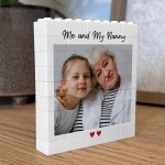 Mothers Day Gift Photo Block Personalised Gift for Nanny