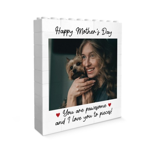 Mothers Day Gift Personalised Photo Block Gift For Mum