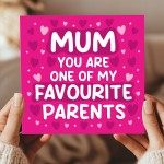 Funny Card For Mothers Day One Of My Favourite Parents Joke Card