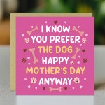 Funny Mothers Day Card Card From Daughter Son Dog Themed Card Funny Mothers Day Card Card From Daughter Son Dog Themed Card