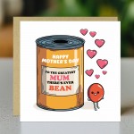 Funny Mothers Day Card Best Mum Theres EVER Bean Card For Mum Funny Mothers Day Card Best Mum Theres EVER Bean Card For Mum