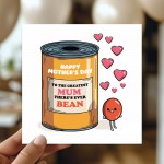 Funny Mothers Day Card Best Mum Theres EVER Bean Card For Mum Funny Mothers Day Card Best Mum Theres EVER Bean Card For Mum