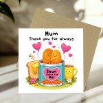 Mum Birthday Card Happy Birthday Mum Thank You Card