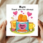 Mum Birthday Card Happy Birthday Mum Thank You Card