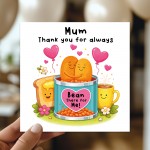 Mum Birthday Card Happy Birthday Mum Thank You Card