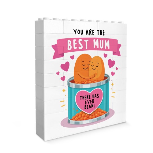 Mum Gift For Mothers Day Birthday Block Best Mum Theres Bean