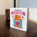 Mum Gift For Mothers Day Birthday Block Best Mum Theres Bean