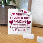 Funny Mum Gift For Mothers Day Building Block Puzzle Joke Gift