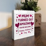 Funny Mum Gift For Mothers Day Building Block Puzzle Joke Gift