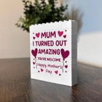 Funny Mum Gift For Mothers Day Building Block Puzzle Joke Gift