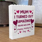 Funny Mum Gift For Mothers Day Building Block Puzzle Joke Gift