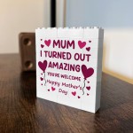 Funny Mum Gift For Mothers Day Building Block Puzzle Joke Gift