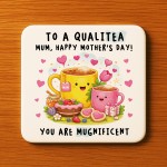 Funny Mothers Day Gift Mum Drinks Coaster Qualitea Mum