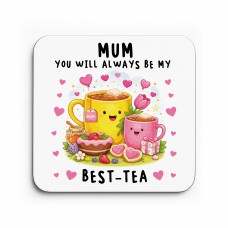 Funny Mum My Best-Tea Coaster Funny Gift Cute Gift for Mum