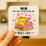 Funny Mum My Best-Tea Coaster Funny Gift Cute Gift for Mum