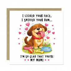 Mum Card From The Dog Funny Mother's Day Card For Dog Mum
