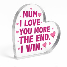 Mum Gift For Mothers Day Birthday Freestanding Acrylic Heart