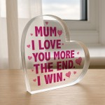 Mum Gift For Mothers Day Birthday Freestanding Acrylic Heart Mum Gift For Mothers Day Birthday Freestanding Acrylic Heart