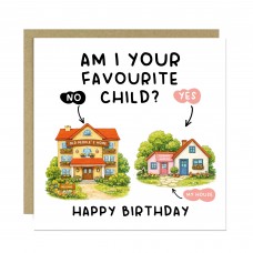 Funny Mum Birthday Card From Son Daughter Favourite Child Card