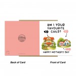 Funny Mothers Day Card From Son Daughter Favourite Child Card