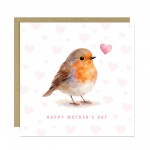 Happy Mothers Day Card With Robin Design Beautiful Card For Mum Happy Mothers Day Card With Robin Design Beautiful Card For Mum