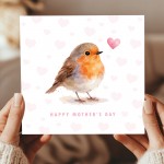 Happy Mothers Day Card With Robin Design Beautiful Card For Mum Happy Mothers Day Card With Robin Design Beautiful Card For Mum