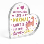 Funny Auntie Gifts Auntiesaurus Acrylic Plaque from Niece Nephew