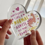 Funny Auntie Gifts Auntiesaurus Acrylic Plaque from Niece Nephew