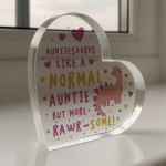 Funny Auntie Gifts Auntiesaurus Acrylic Plaque from Niece Nephew