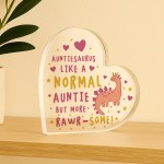 Funny Auntie Gifts Auntiesaurus Acrylic Plaque from Niece Nephew