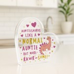 Funny Auntie Gifts Auntiesaurus Acrylic Plaque from Niece Nephew