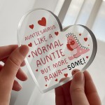 Gift for Auntie Handmade Heart Plaque Auntiesaurus Rawrsome Gift