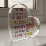 Funny Mummy Gifts Mummysaurus Acrylic Plaque from Daughter Son