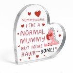 Gift for Mummy Handmade Heart Plaque Mummysaurus Rawrsome Gift