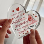 Gift for Mummy Handmade Heart Plaque Mummysaurus Rawrsome Gift