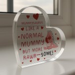 Gift for Mummy Handmade Heart Plaque Mummysaurus Rawrsome Gift