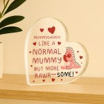 Gift for Mummy Handmade Heart Plaque Mummysaurus Rawrsome Gift