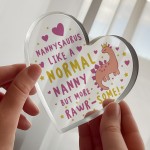 Funny Nanny Gifts Nannysaurus Acrylic Plaque from Granddaughter