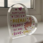 Funny Nanny Gifts Nannysaurus Acrylic Plaque from Granddaughter