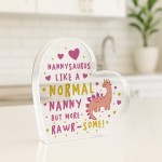 Funny Nanny Gifts Nannysaurus Acrylic Plaque from Granddaughter