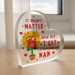 Nan Gift For Birthday Christmas I Love You Heart Acrylic Plaque