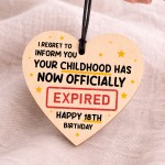 Funny 18th Birthday Gift for Him or Her Expired Childhood Funny 18th Birthday Gift for Him or Her Expired Childhood