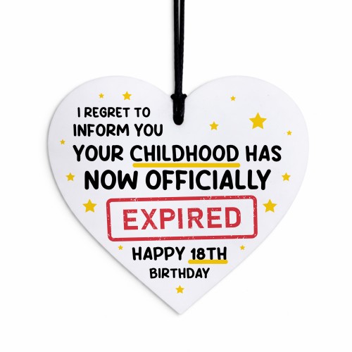 Funny 18th Birthday Gift for Him Her Acrylic Heart Expired Gift