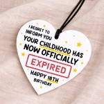 Funny 18th Birthday Gift for Him Her Acrylic Heart Expired Gift