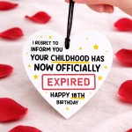 Funny 18th Birthday Gift for Him Her Acrylic Heart Expired Gift