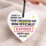 Funny 18th Birthday Gift for Him Her Acrylic Heart Expired Gift